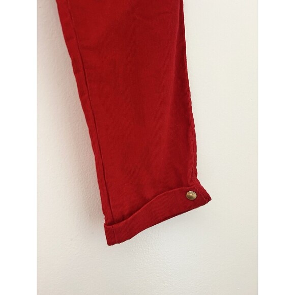 Vintage D.C. One Red Corduroy Sailor Boy Scout Gold Button Capri Pant  Sz 29 - Picture 3 of 7